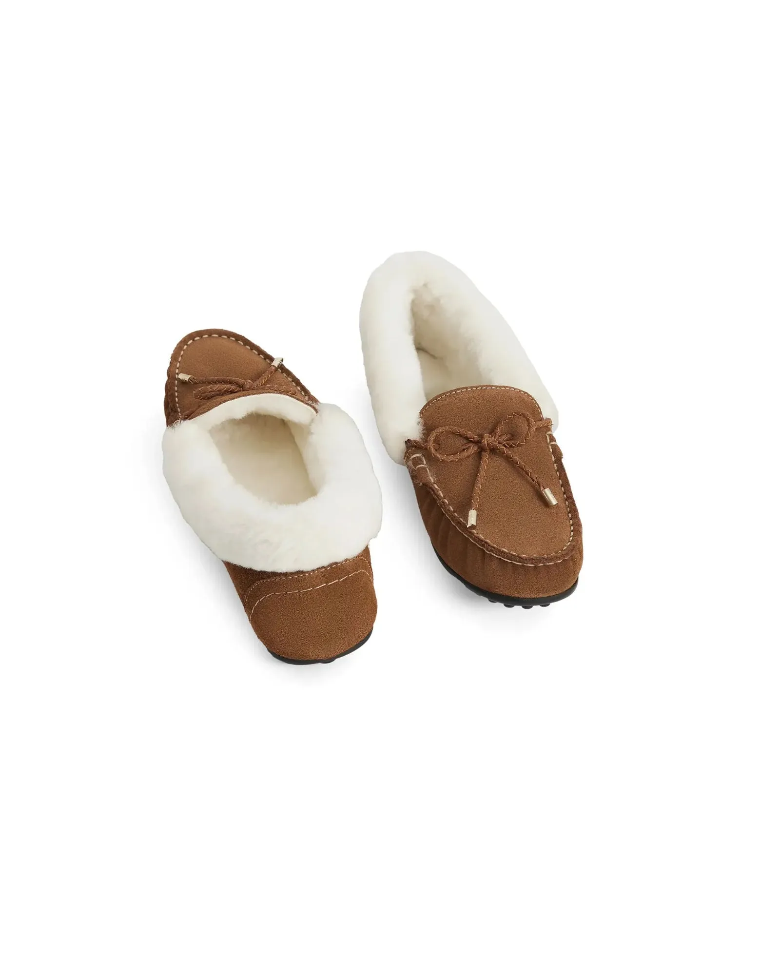 Henley Tan Shearling Lined Slippers