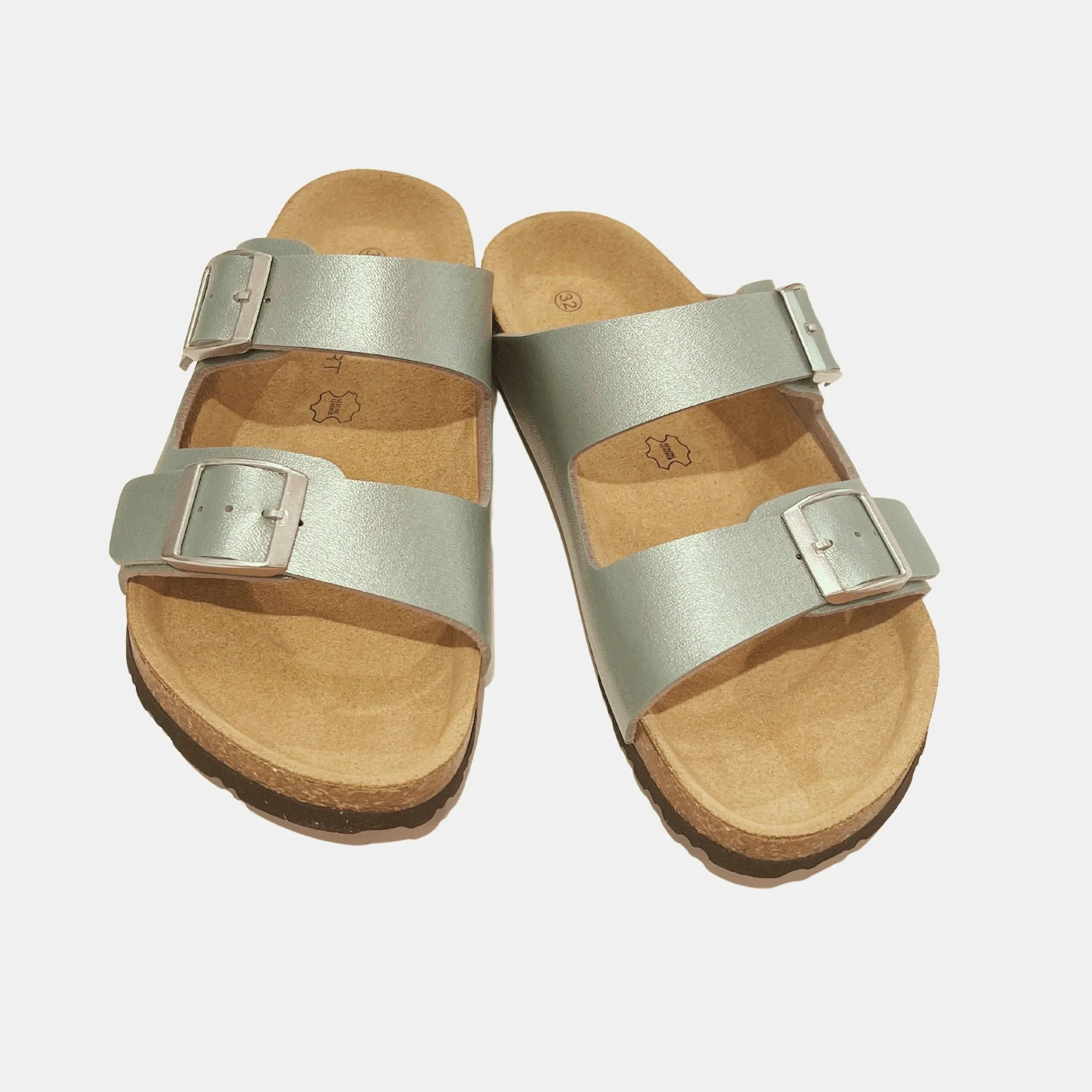 Kid Comfort Metallic Mint Blair Sandal