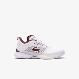 Lacoste AG-LT23 Ultra Medvedev Men's Tennis Shoes - White/Burgundy