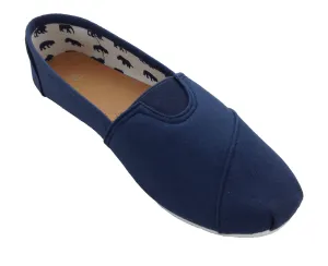 Ladies canvas espadrilles in navy