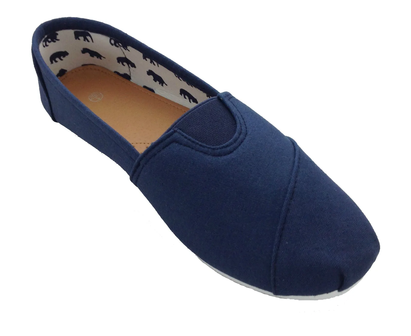 Ladies canvas espadrilles in navy