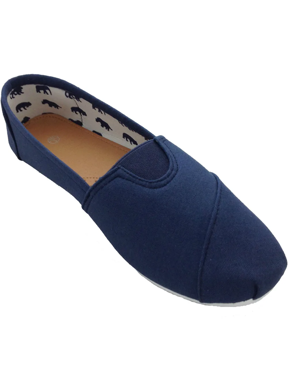 Ladies canvas espadrilles in navy