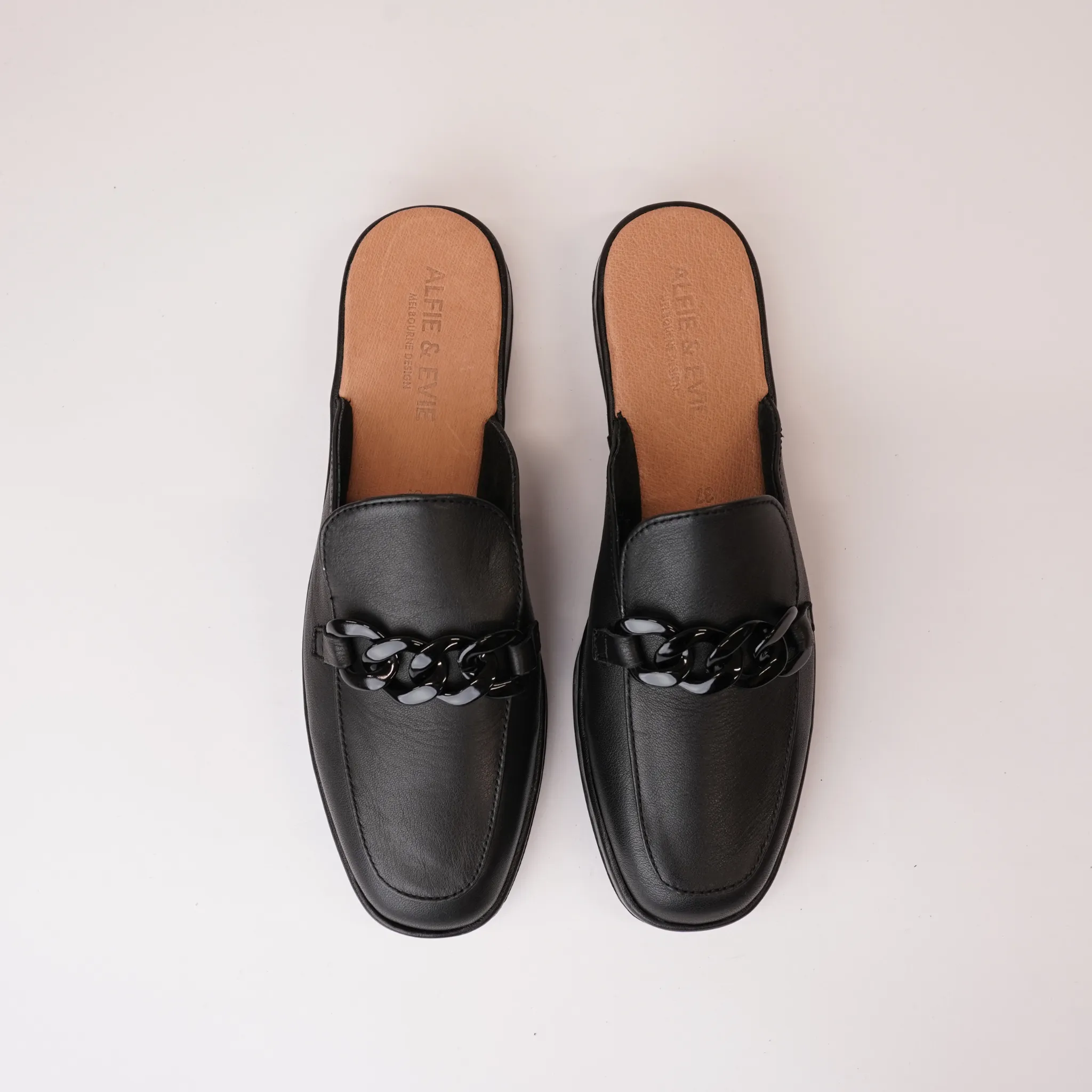 Lewis Black Leather Loafers