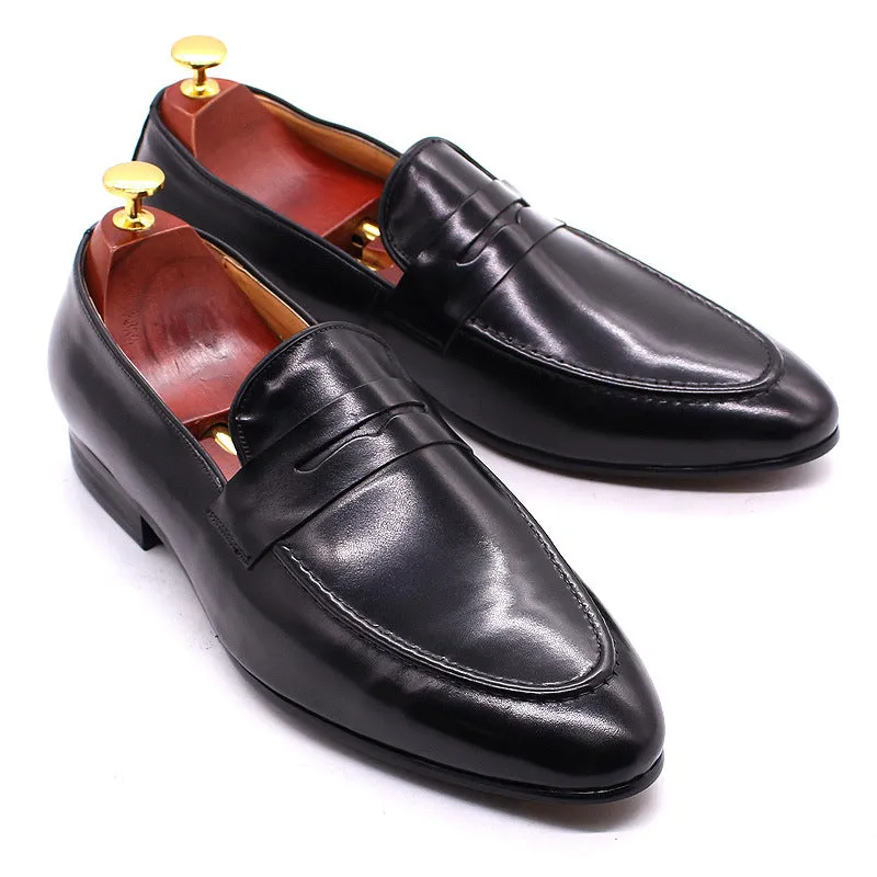 Men Cowhide Casual Leather Retro Loafers