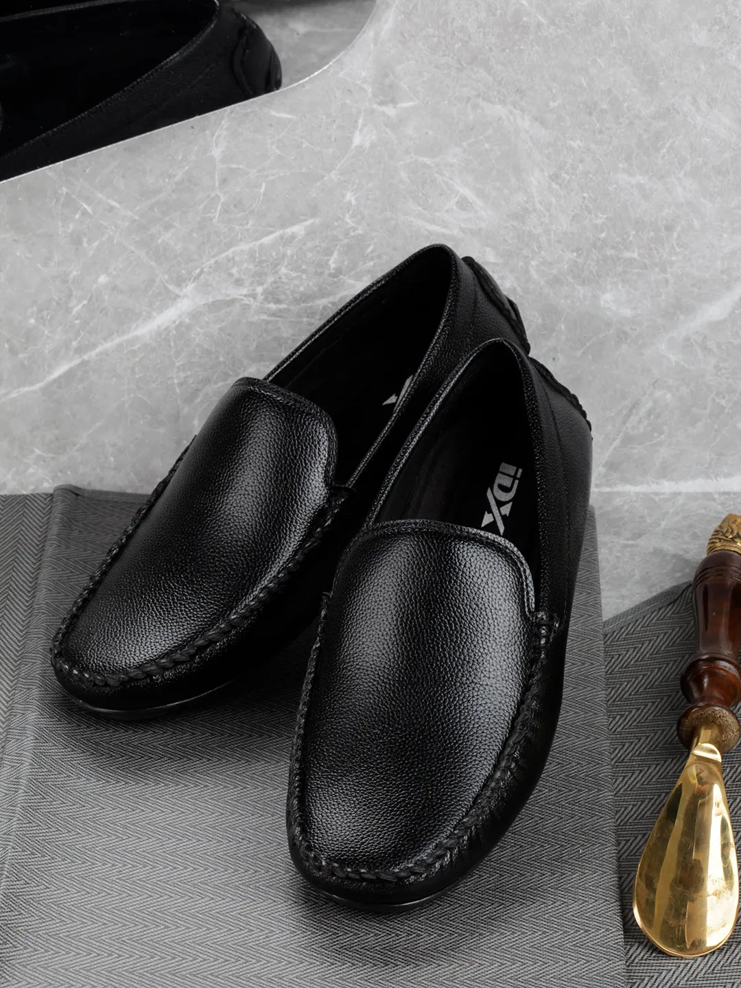 Men's Black Casual Loafer  (IX4101)