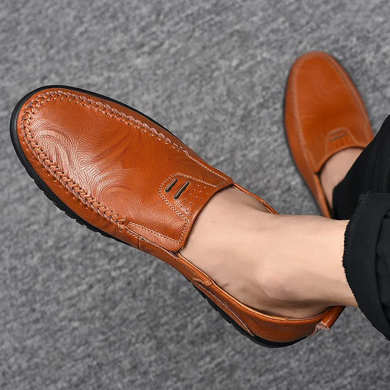 Men's Loafers plus Size Leather Shoes Men's Casual