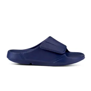 Men's OOFOS OOahh Sport Flex Sandal 1550NAVY Color:  Navy