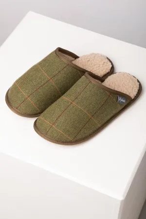 Men's Tweed Slippers - Skipsea