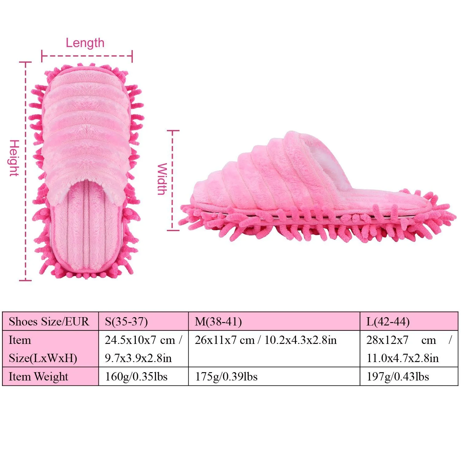 Mop Slippers Unisex Detachable