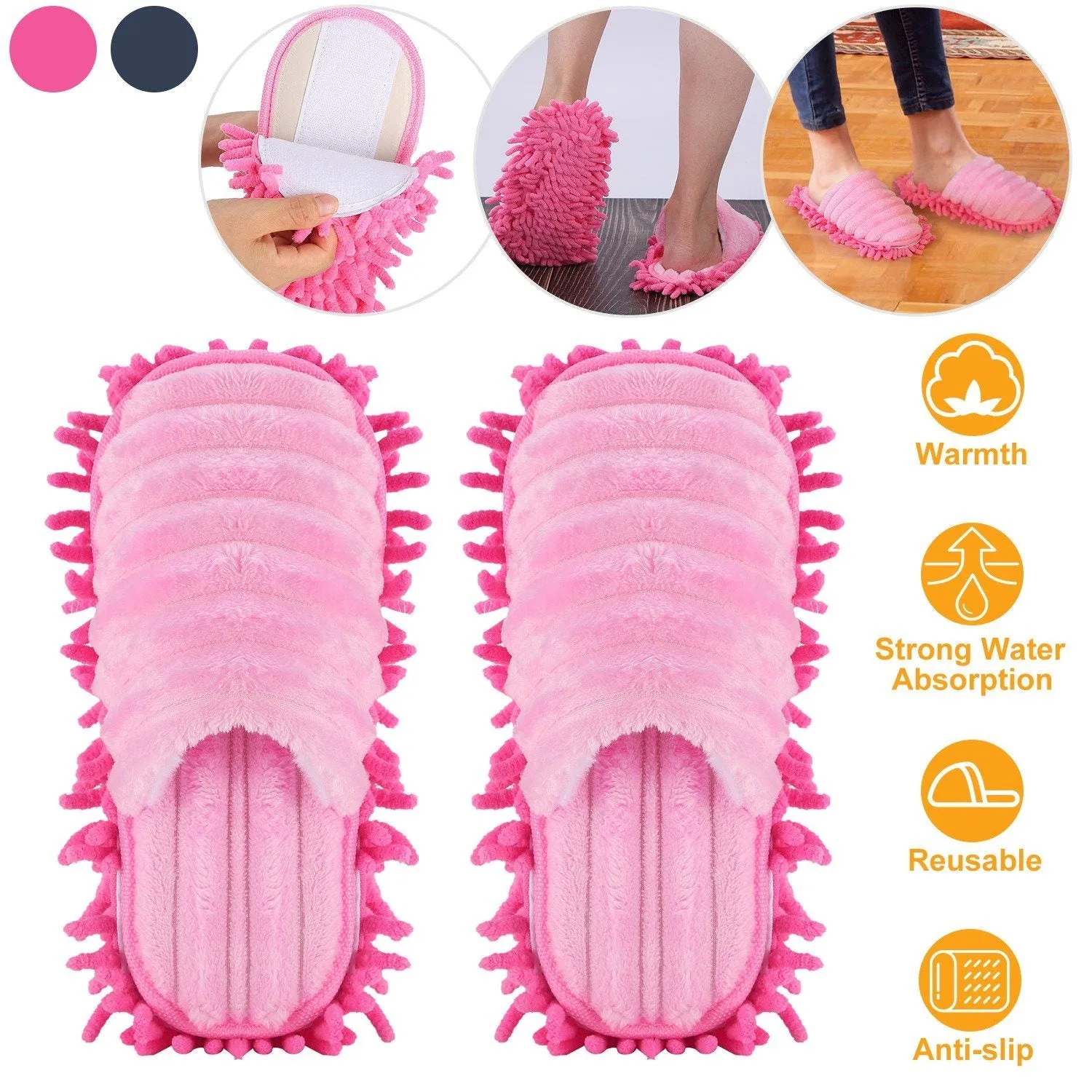 Mop Slippers Unisex Detachable