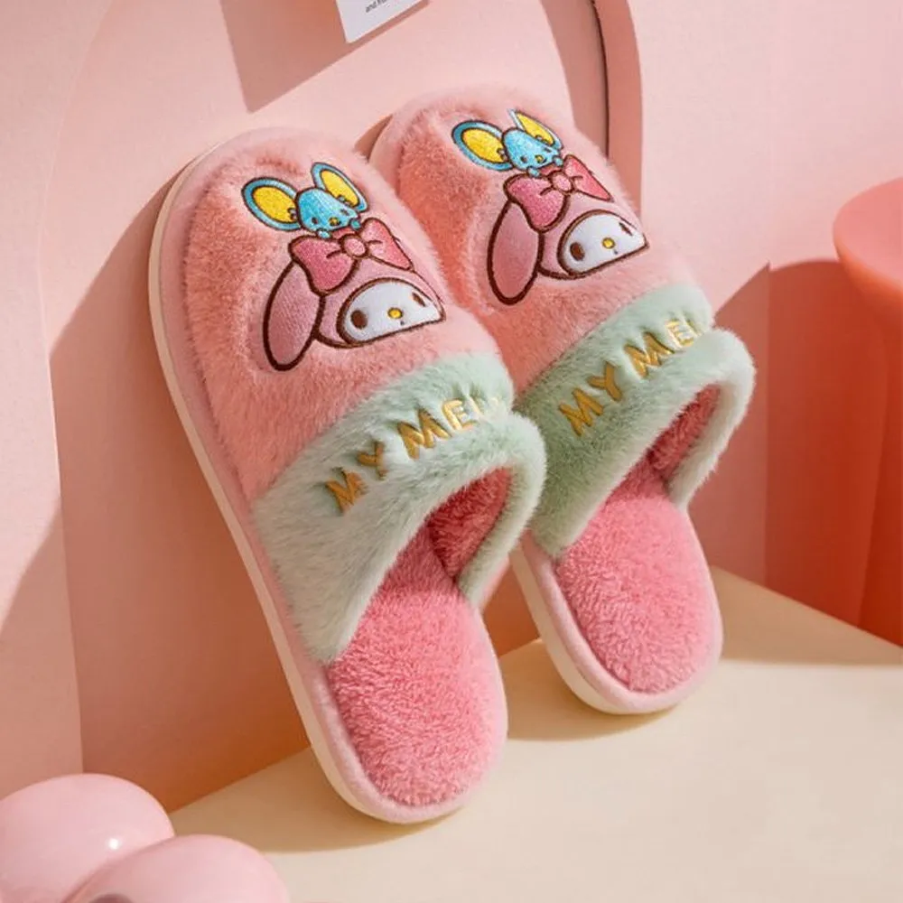 My Melody Two Tone Fur Slippers