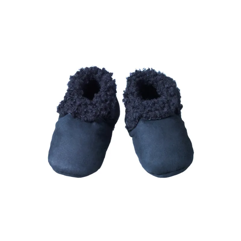 Nature Baby Lambskin Booties - Navy