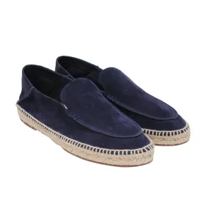 Navy Blue Suede Seaside Walk Espadrille