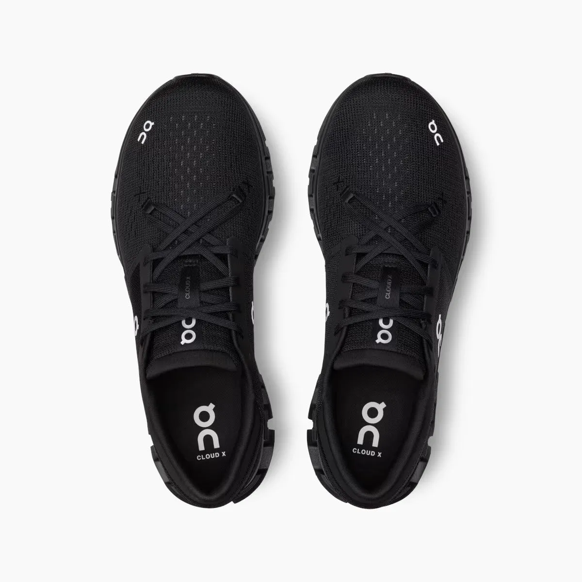 On Running Mens Cloud X 4 Sneakers in Black Eclipse