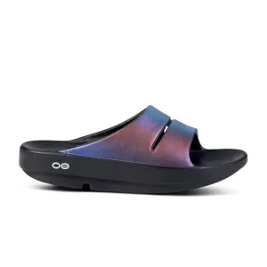 OOFOS Women's OOahh Luxe Slide - Midnight Spectre