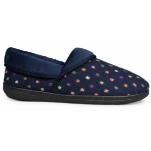 Padders Womens Slipper Mellow Navy Spot