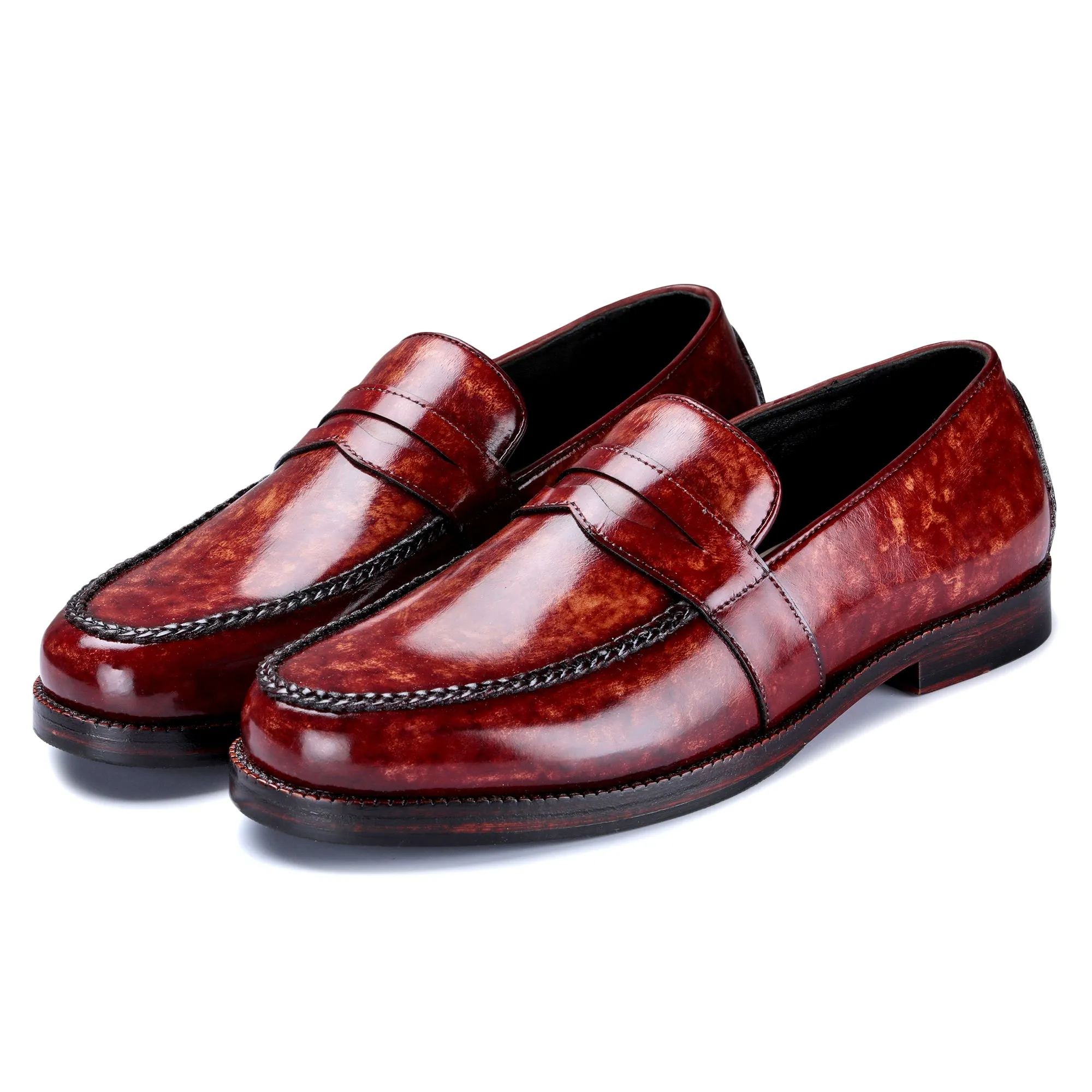 Penny Loafers - Reddish Brown