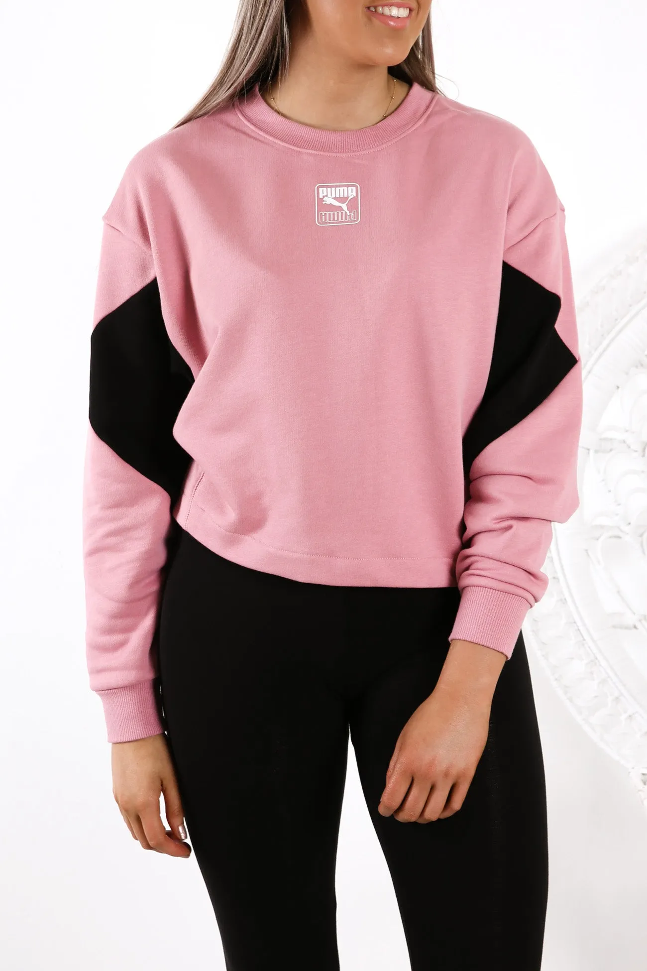 Rebel Crew Cropped Training Sweatshirt Foxglove