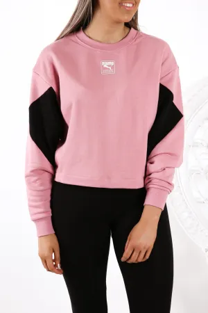 Rebel Crew Cropped Training Sweatshirt Foxglove