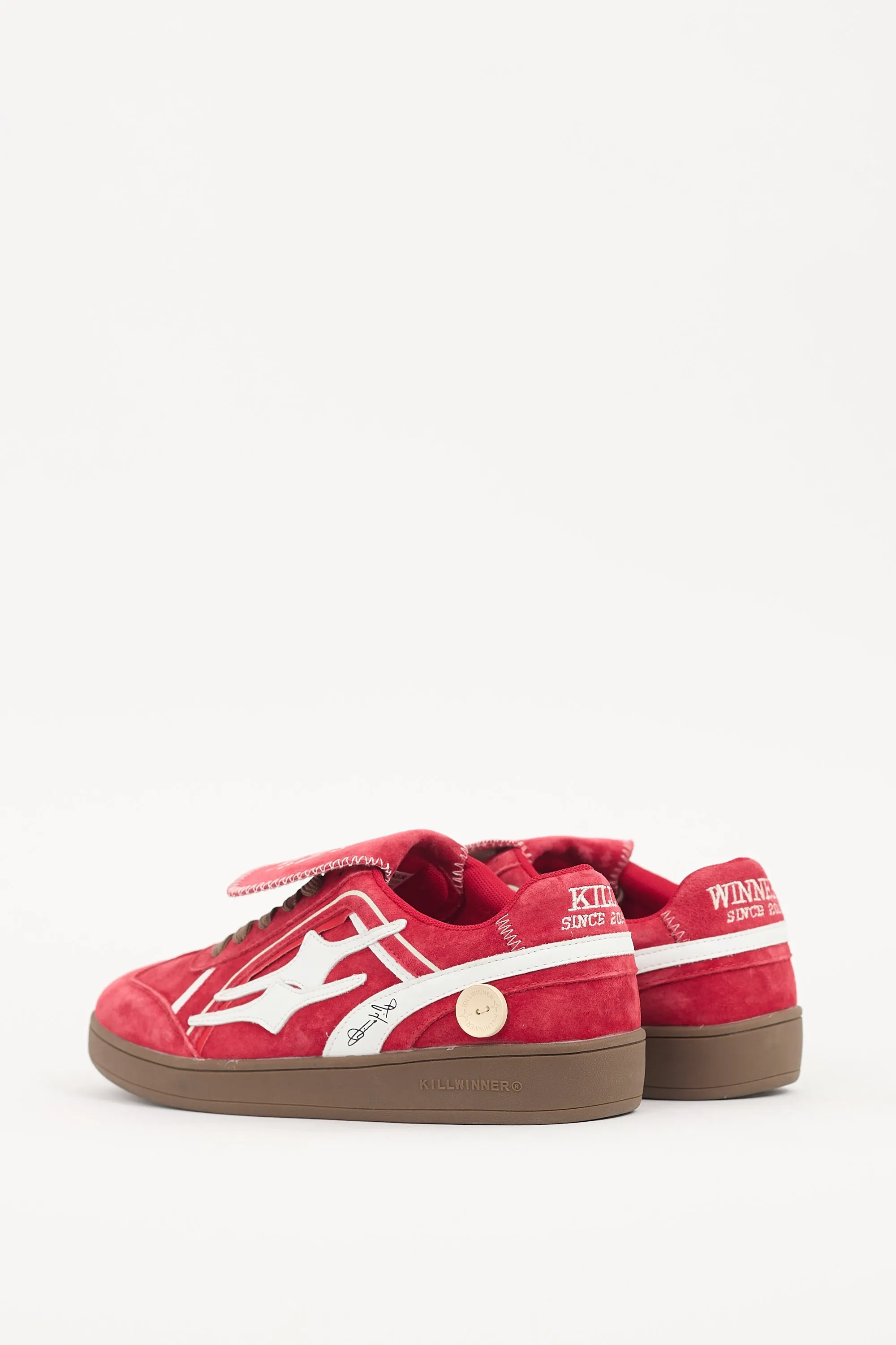 Red Suede Retro Training Sneaker