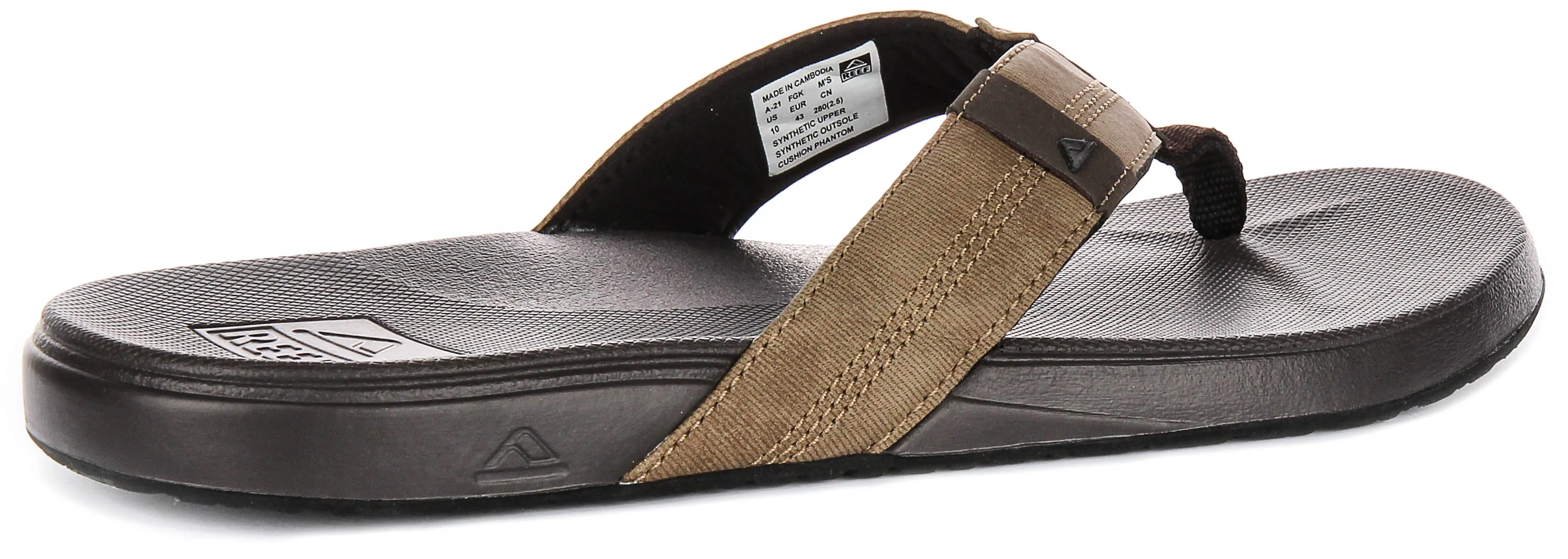 Reef Fanning Slide In Brown For Men