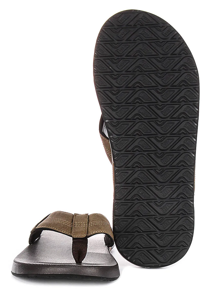 Reef Fanning Slide In Brown For Men