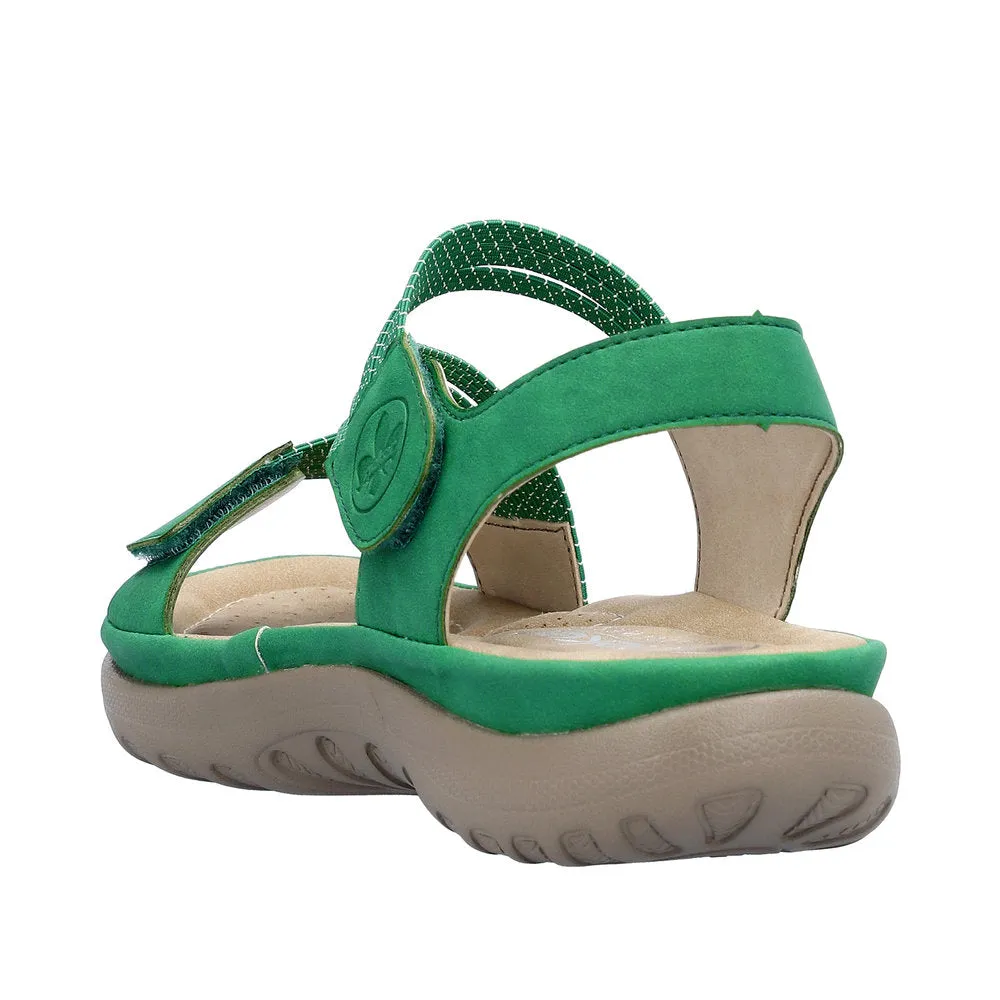 Rieker 64870-54 Ladies Green Touch Fastening Sandals