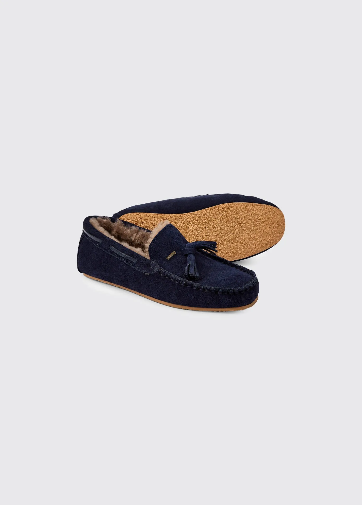 Rosslare Women's Moccasin Slipper - French Navy