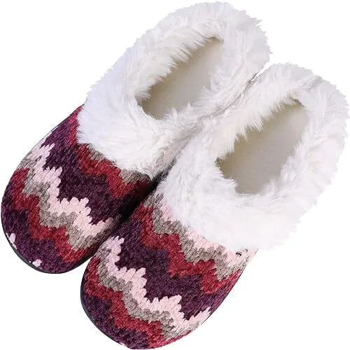 Roxoni Women's Cozy Memory Foam Slippers, Fuzzy Warm Faux