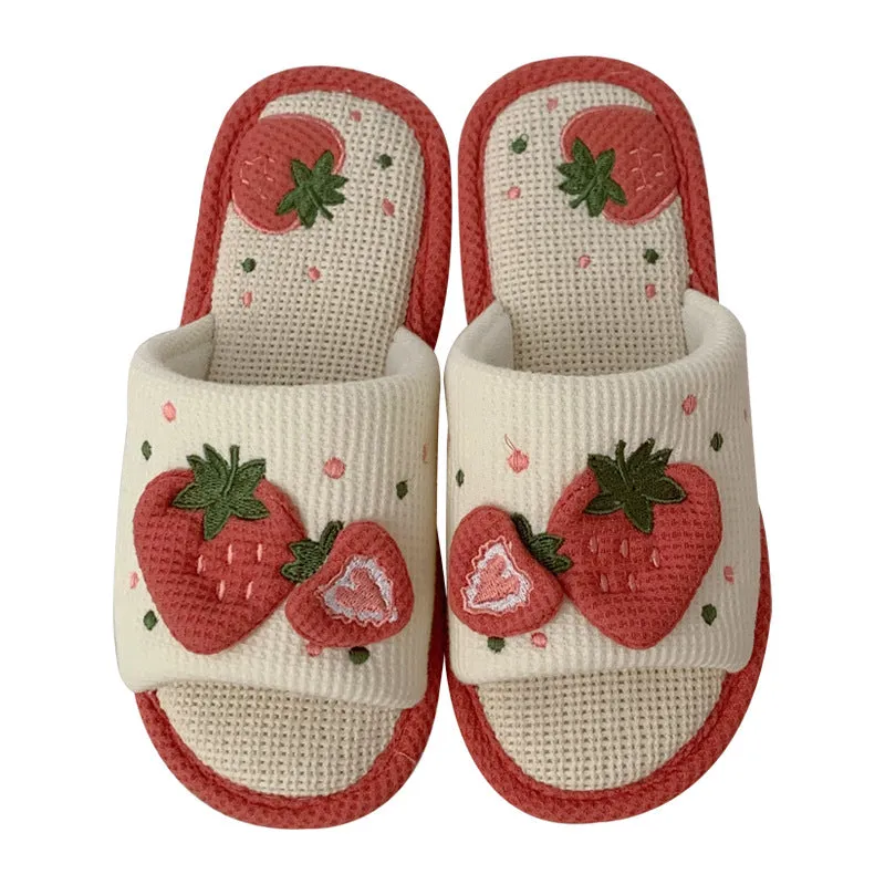 Snuggly Strawberry Slippers