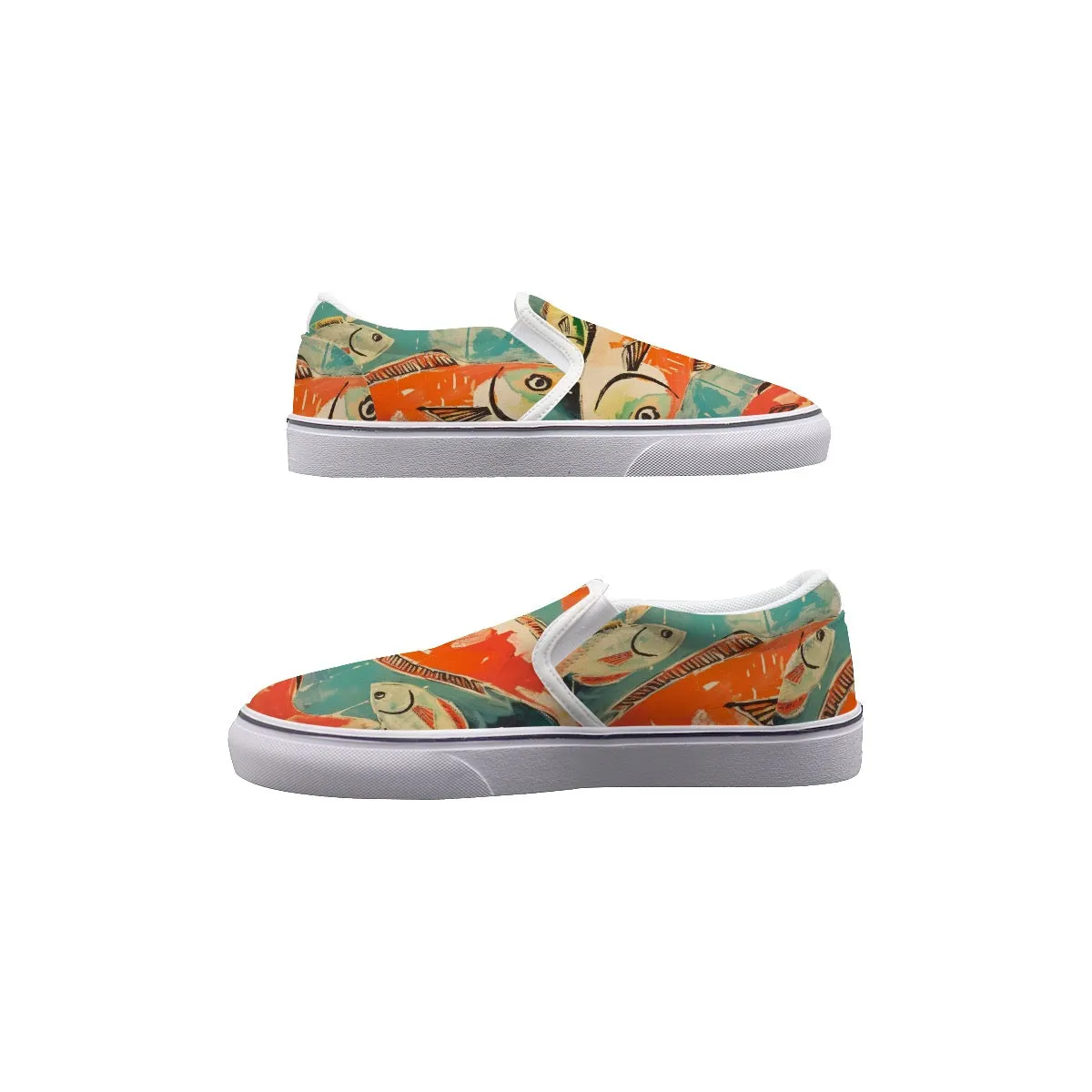 So#36 Men's Slip On Sneakers, abstract, print