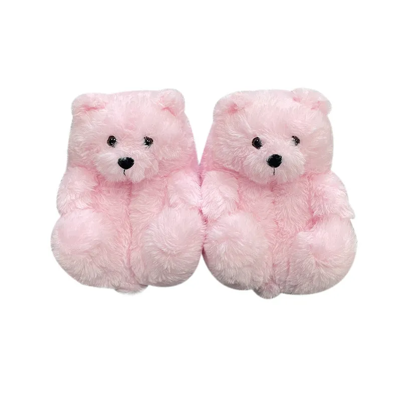 Teddy Bear Plush Warm Indoor Slippers