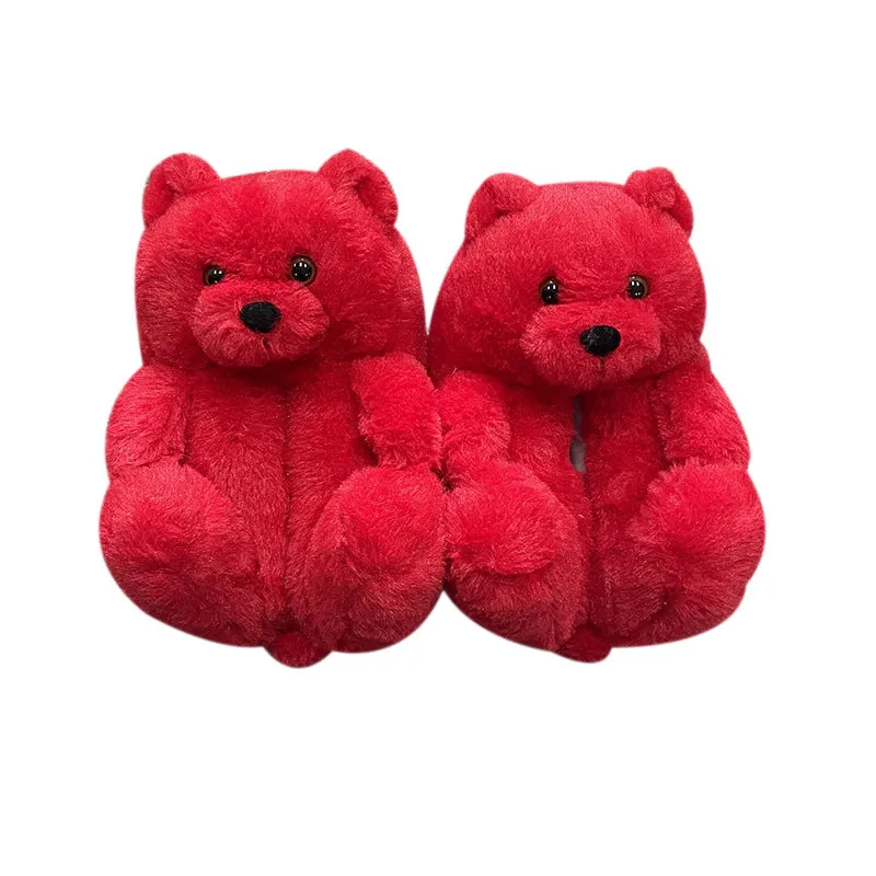 Teddy Bear Plush Warm Indoor Slippers