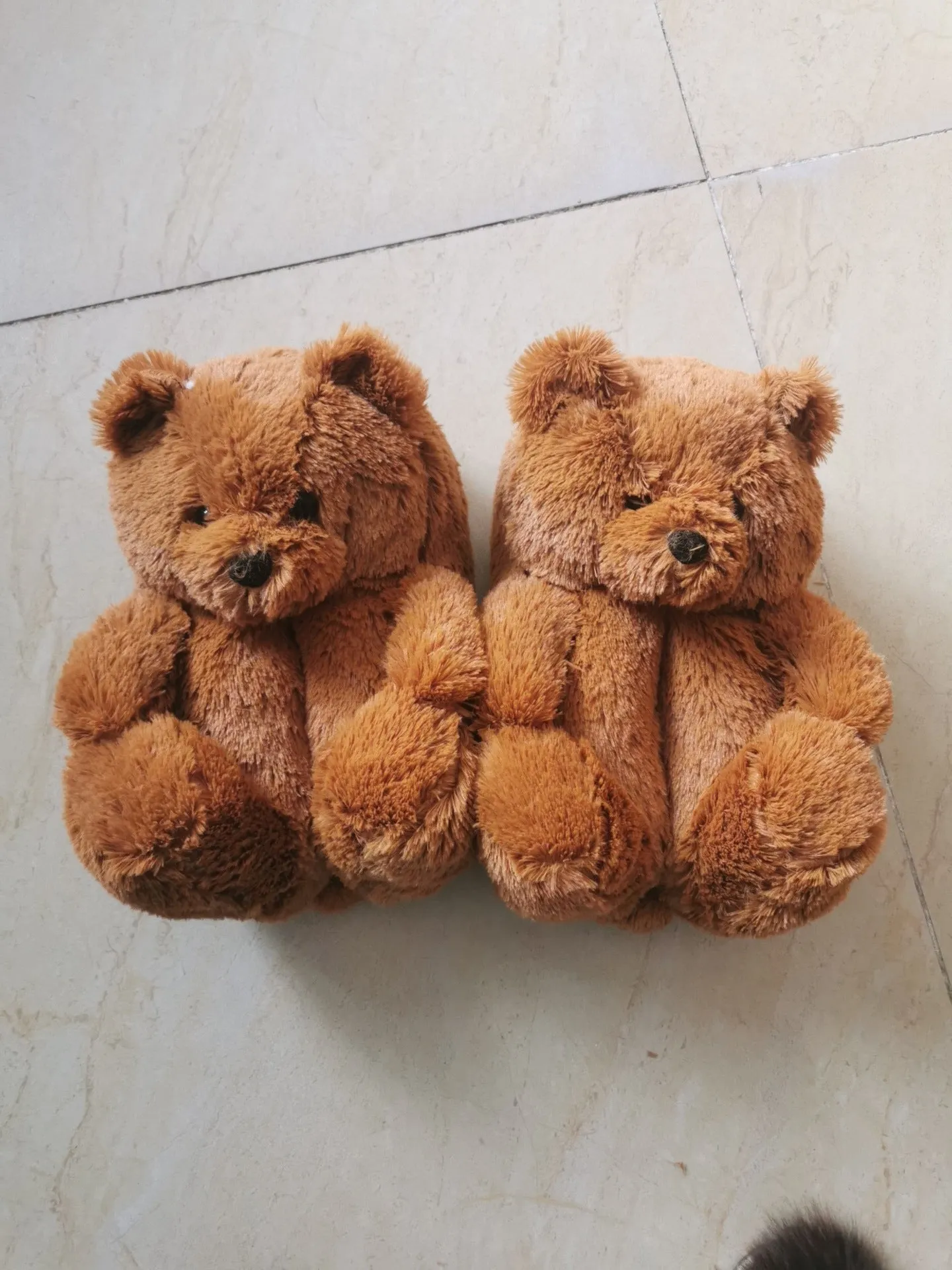 Teddy Bear Plush Warm Indoor Slippers