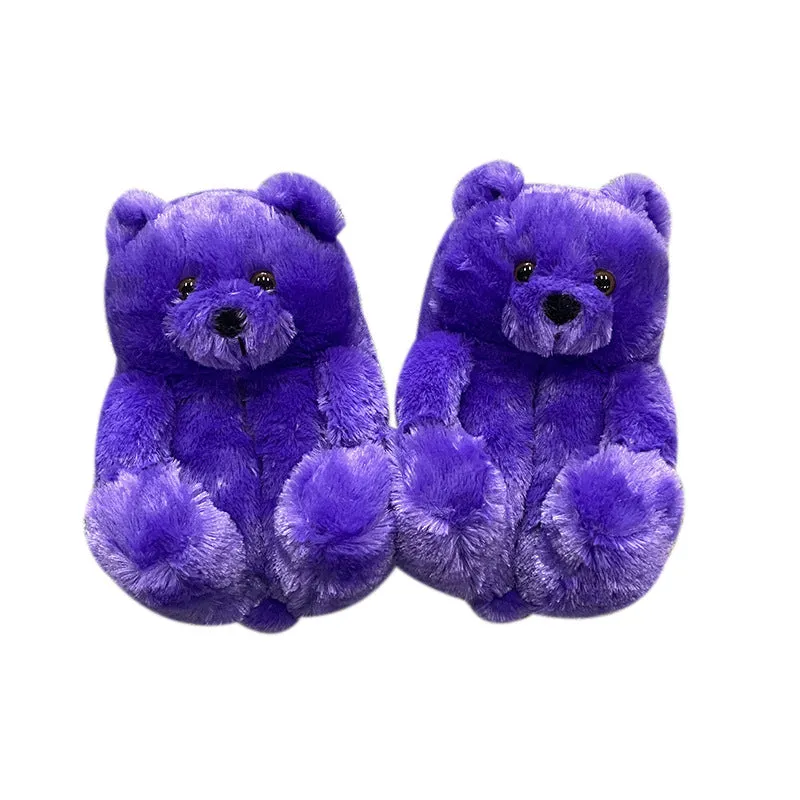 Teddy Bear Plush Warm Indoor Slippers