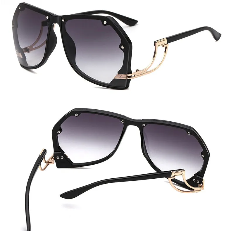 Trendy Rimless Frame Oversized Sunglassess