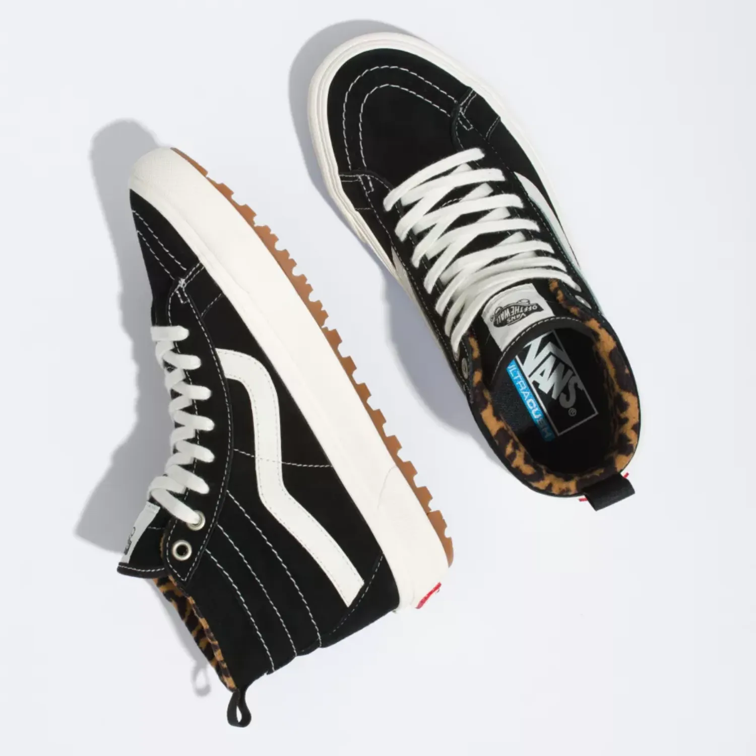 Vans Sk8-Hi MTE-1 (Suede) Black/Leopard Skate Shoes - Women's