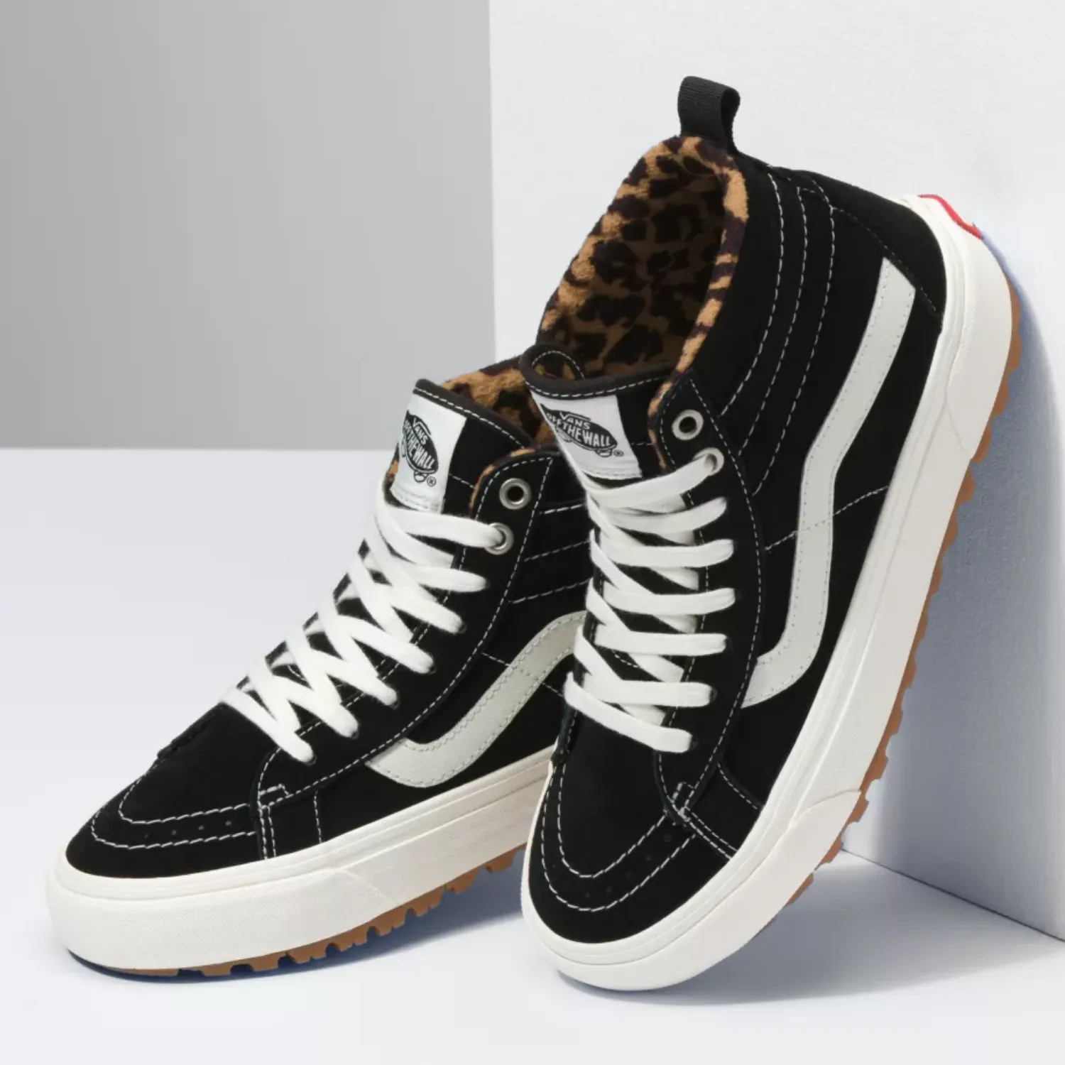 Vans Sk8-Hi MTE-1 (Suede) Black/Leopard Skate Shoes - Women's