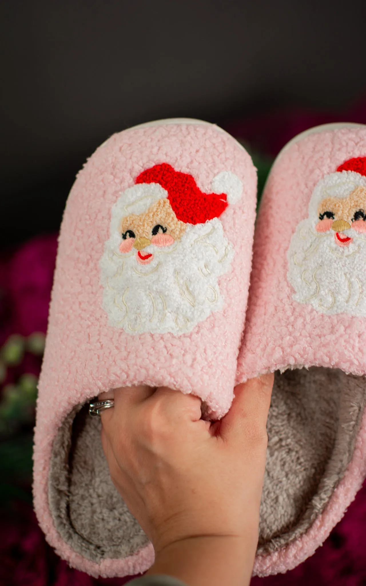 Vintage Santa Holiday Slippers