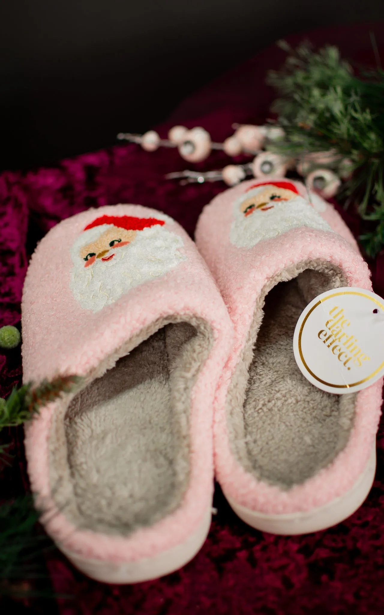 Vintage Santa Holiday Slippers