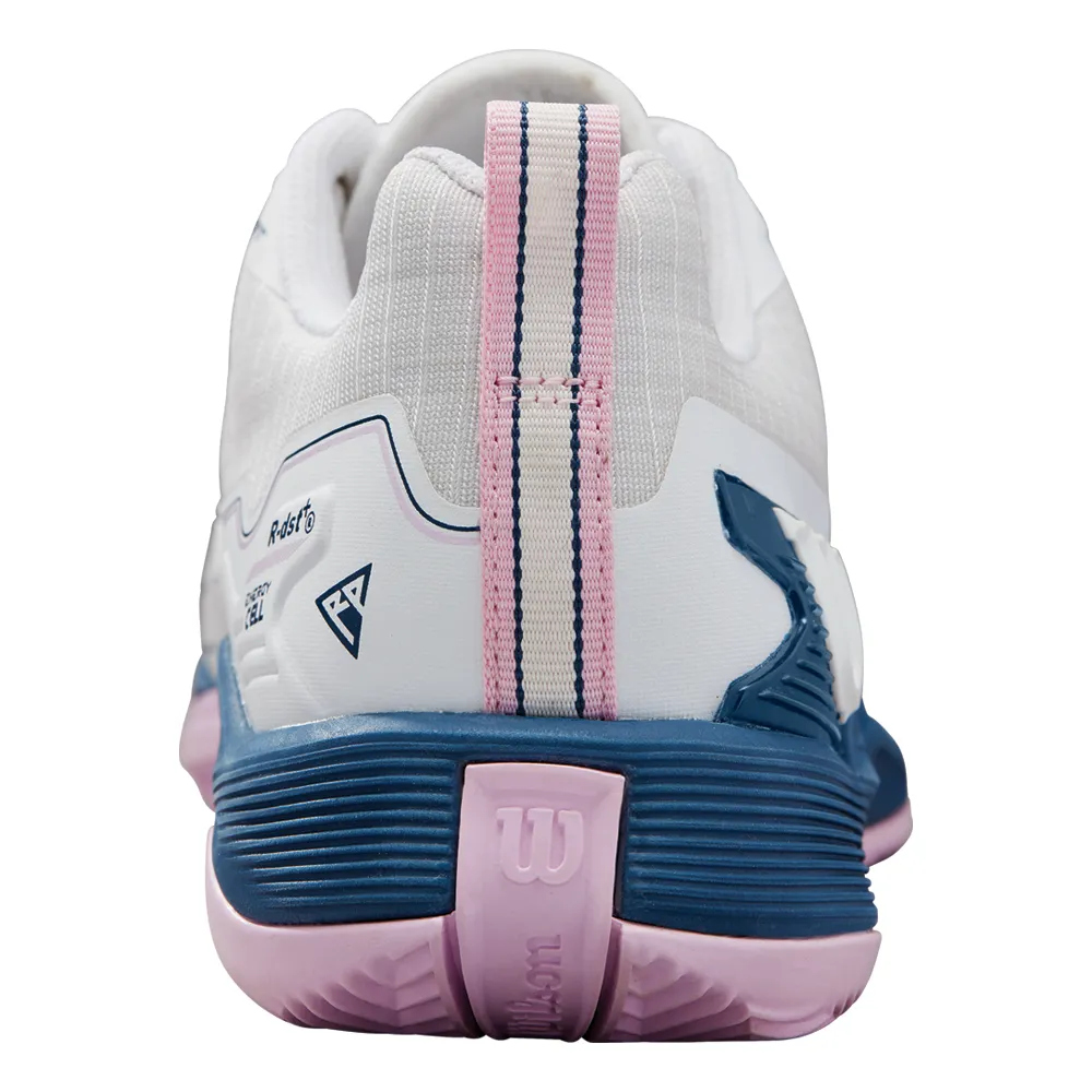 Wilson Rush Pro 4.5 Clay Court Tennis Shoes (Ladies) - White/EnsignBlue/Pirouette