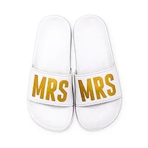 WOMEN'S BRIDAL PARTY SLIDE SANDALS - MRS