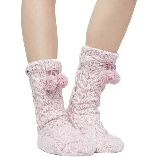 Women's Pom Pom Fleece Lined Crew Sock