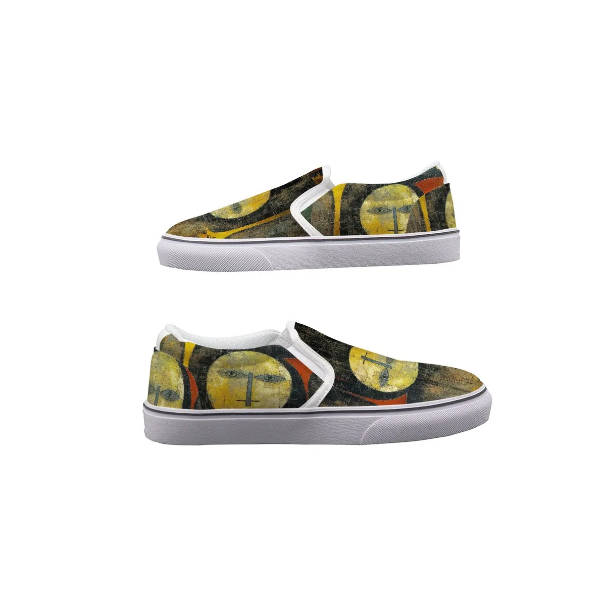 Women's Slip On Sneakers  234 moon, abstract, print