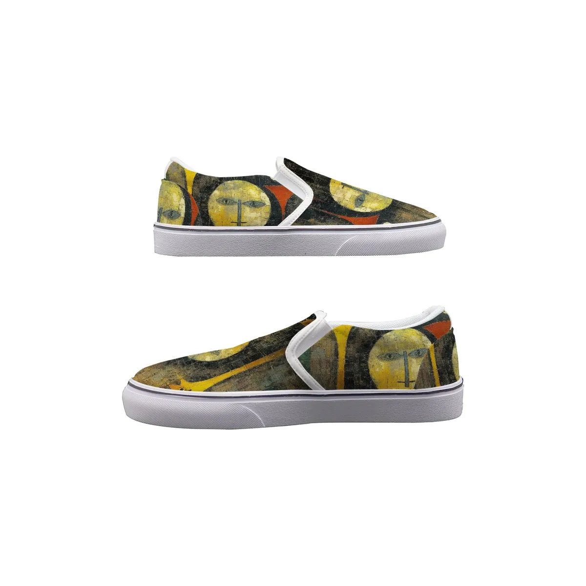 Women's Slip On Sneakers  234 moon, abstract, print