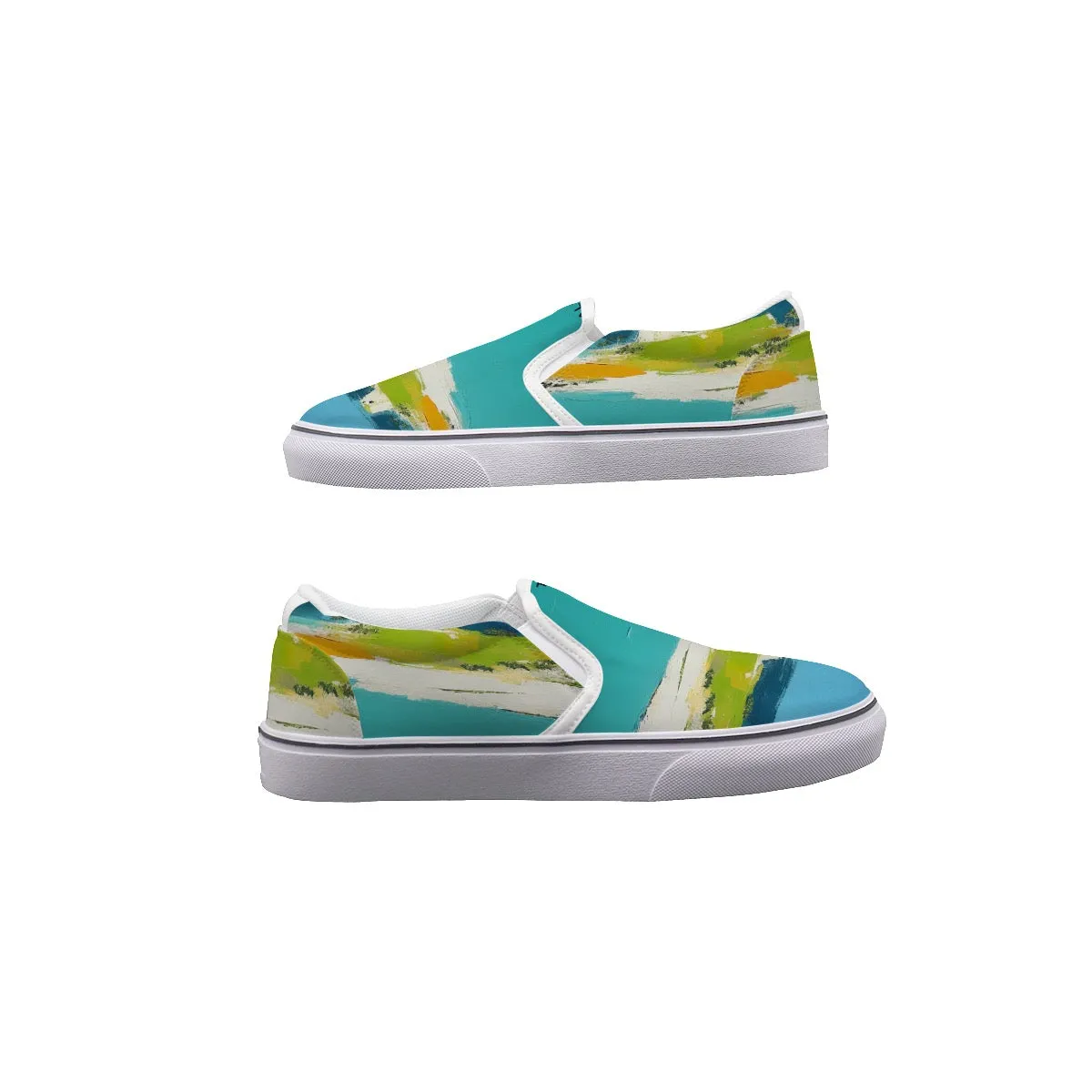 Women's Slip On Sneakers 88 landscape, abstract, print